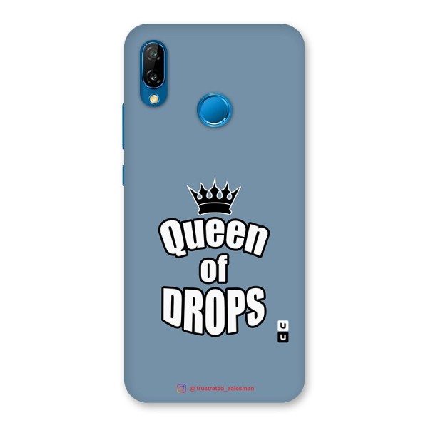 Queen of Drops SteelBlue Back Case for Huawei P20 Lite