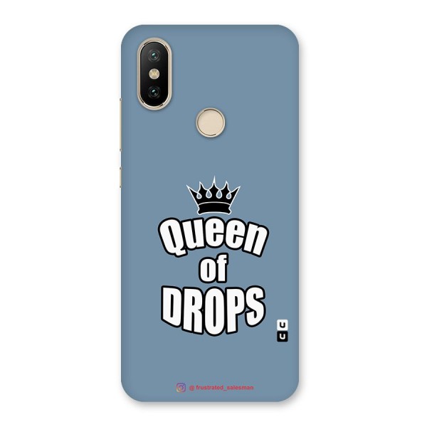 Queen of Drops SteelBlue Back Case for Mi A2