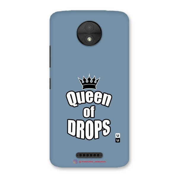 Queen of Drops SteelBlue Back Case for Moto C