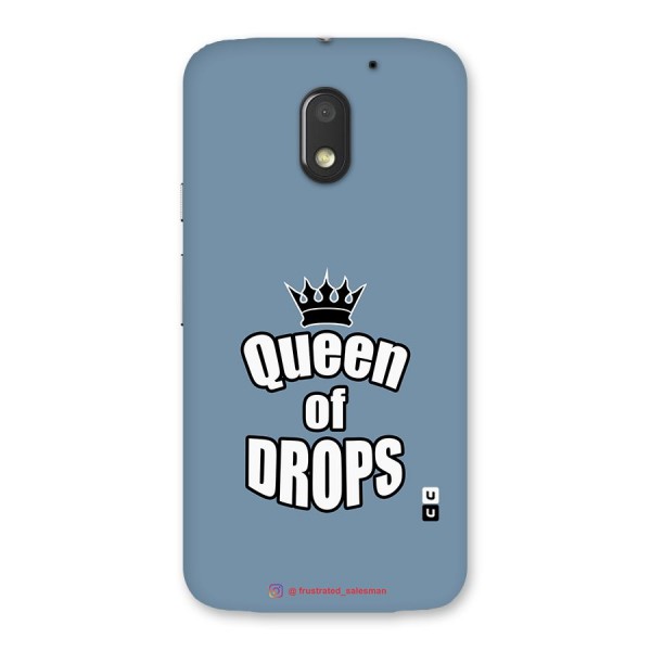 Queen of Drops SteelBlue Back Case for Moto E3 Power