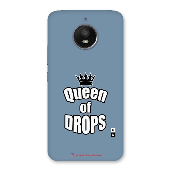 Queen of Drops SteelBlue Back Case for Moto E4 Plus