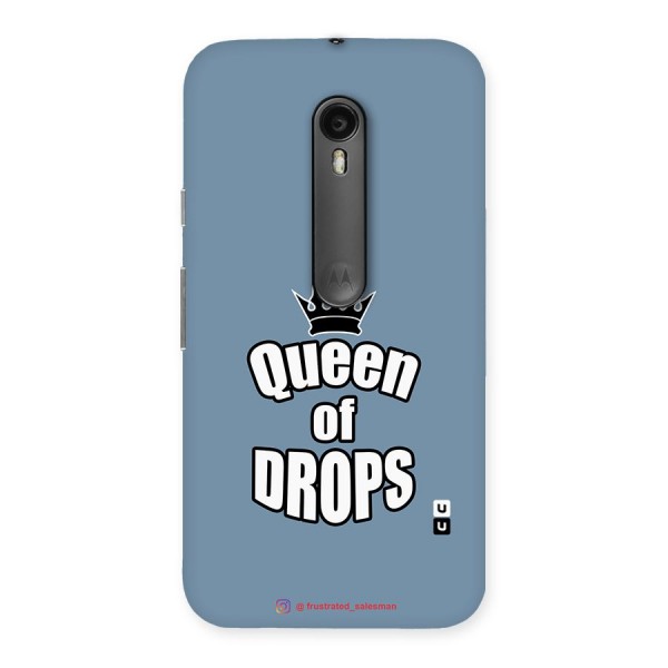 Queen of Drops SteelBlue Back Case for Moto G3