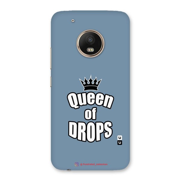 Queen of Drops SteelBlue Back Case for Moto G5 Plus