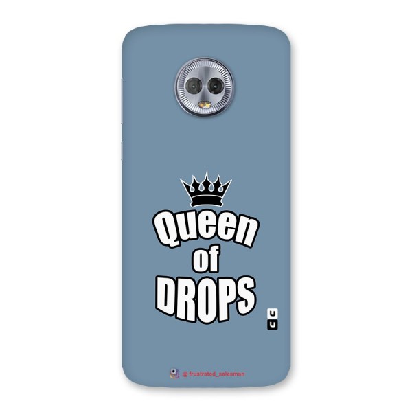 Queen of Drops SteelBlue Back Case for Moto G6