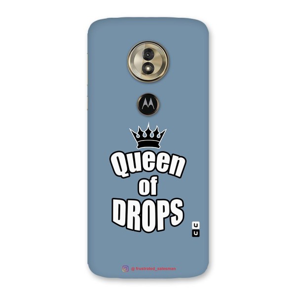 Queen of Drops SteelBlue Back Case for Moto G6 Play