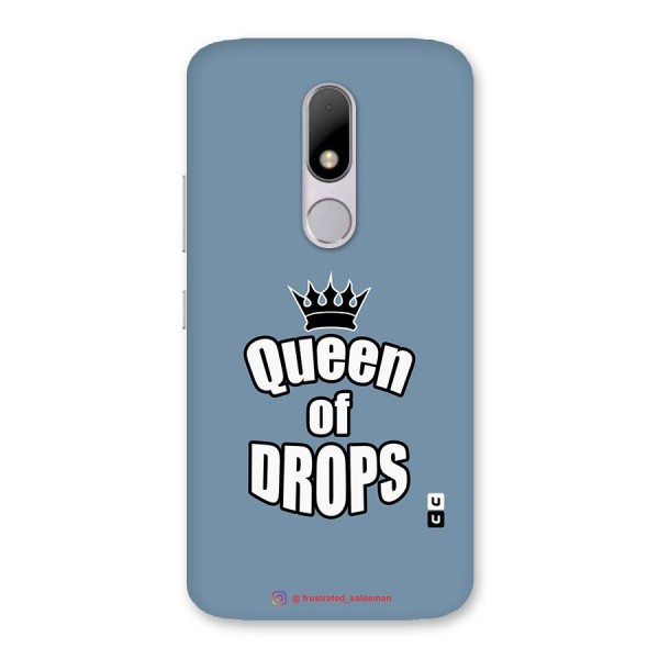 Queen of Drops SteelBlue Back Case for Moto M