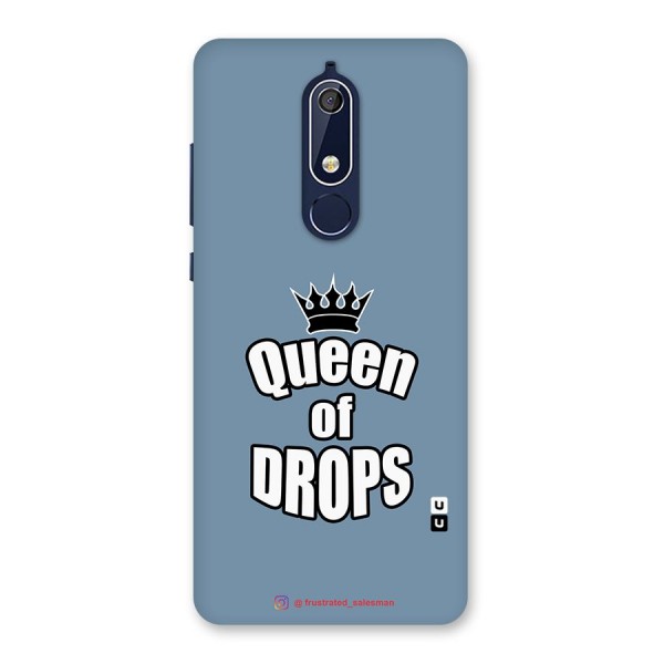 Queen of Drops SteelBlue Back Case for Nokia 5.1