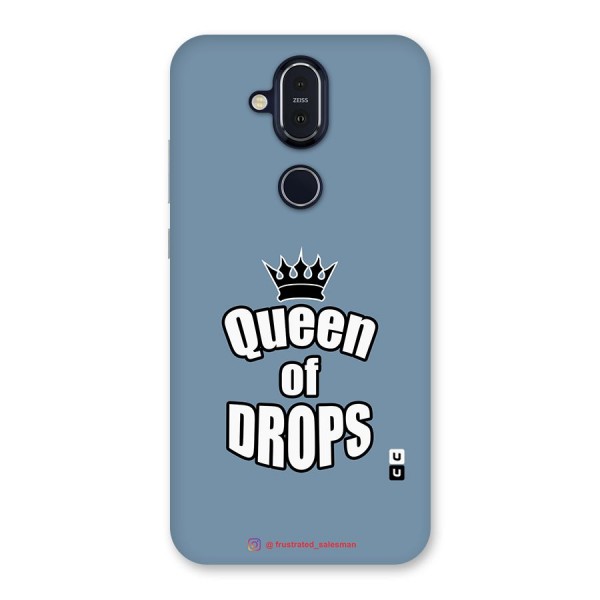 Queen of Drops SteelBlue Back Case for Nokia 8.1