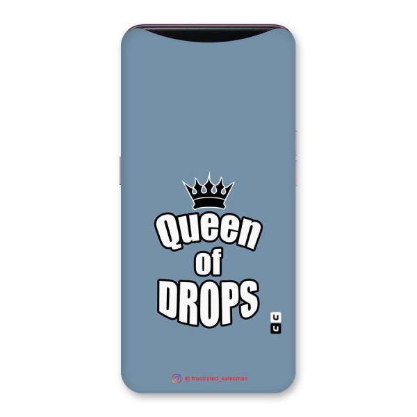 Queen of Drops SteelBlue Back Case for Oppo Find X