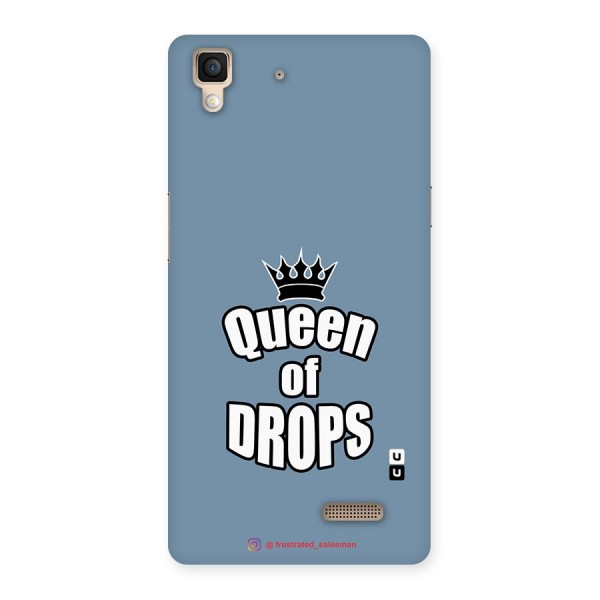 Queen of Drops SteelBlue Back Case for Oppo R7