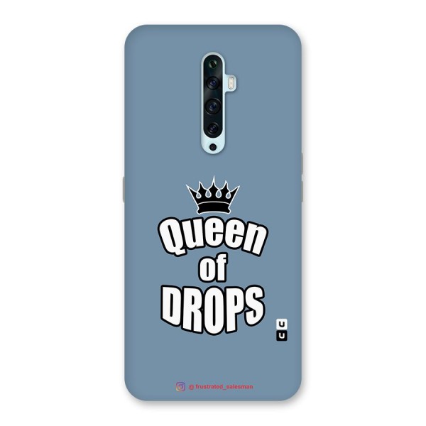 Queen of Drops SteelBlue Glass Back Case for Oppo Reno2 Z