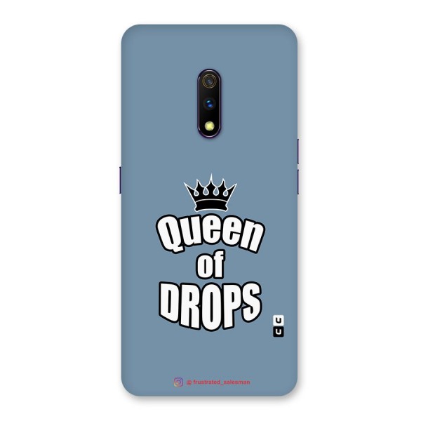 Queen of Drops SteelBlue Back Case for Realme X