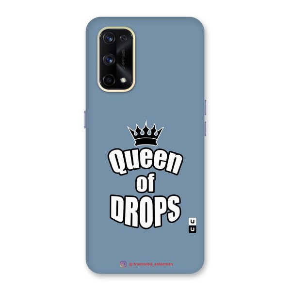 Queen of Drops SteelBlue Glass Back Case for Realme X7 Pro