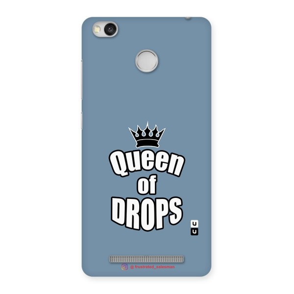 Queen of Drops SteelBlue Back Case for Redmi 3S Prime