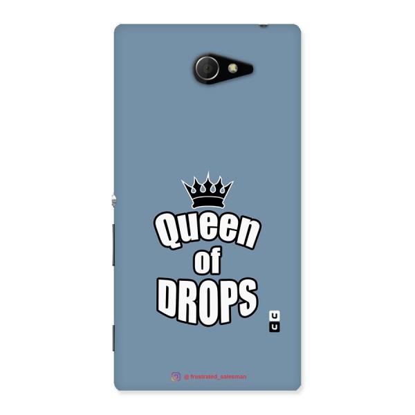 Queen of Drops SteelBlue Back Case for Sony Xperia M2