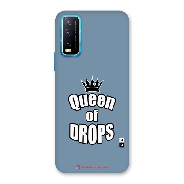 Queen of Drops SteelBlue Back Case for Vivo Y12s