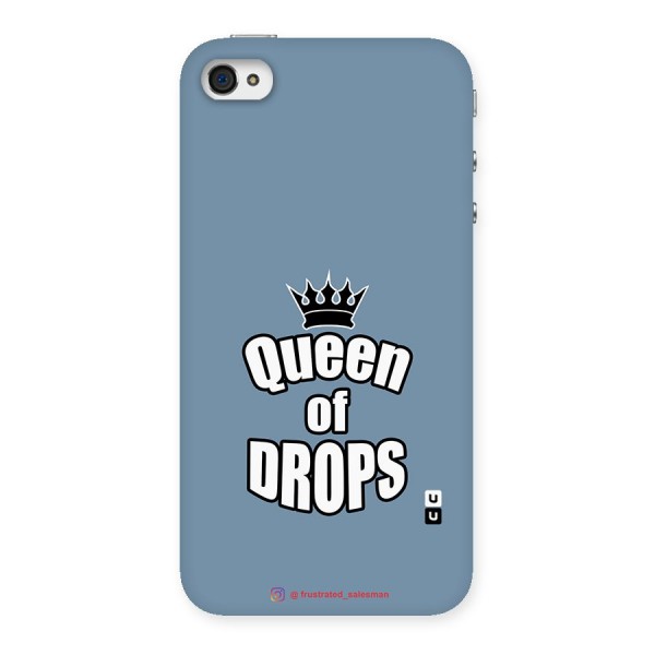 Queen of Drops SteelBlue Back Case for iPhone 4 4s