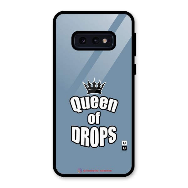 Queen of Drops SteelBlue Glass Back Case for Galaxy S10e