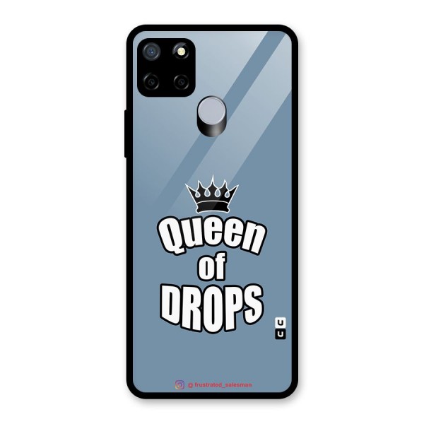 Queen of Drops SteelBlue Glass Back Case for Realme C12