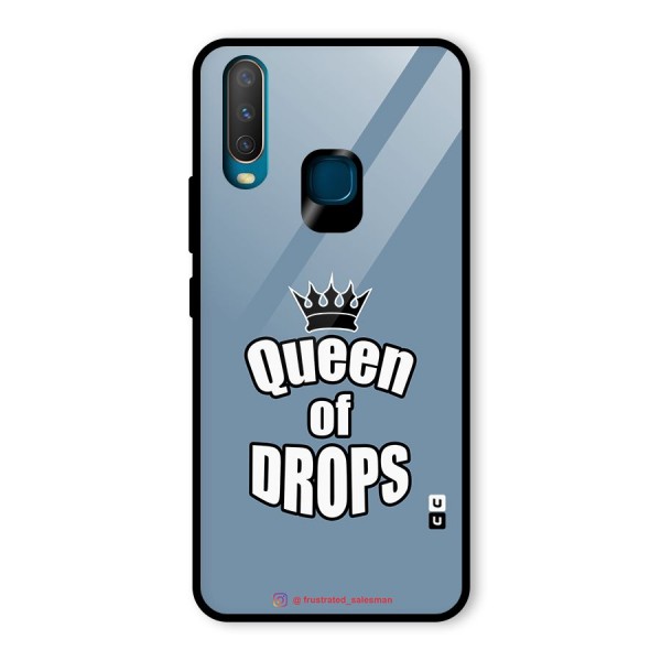 Queen of Drops SteelBlue Glass Back Case for Vivo Y15