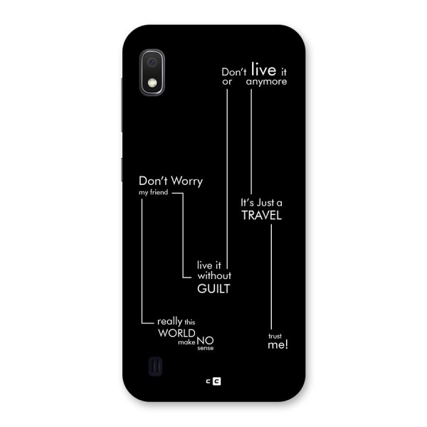 Quotes Of Life Back Case for Galaxy A10