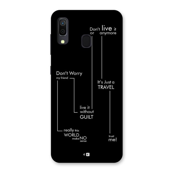 Quotes Of Life Back Case for Galaxy A20