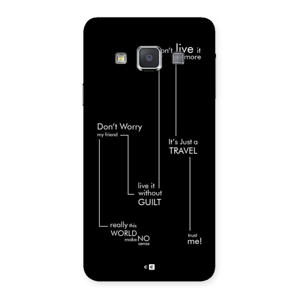 Quotes Of Life Back Case for Galaxy A3