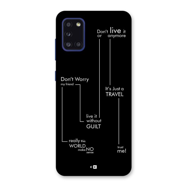 Quotes Of Life Back Case for Galaxy A31