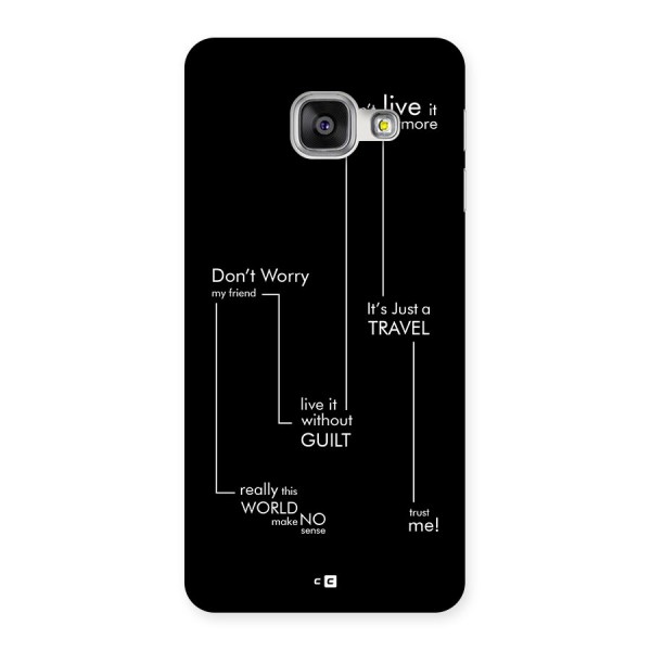 Quotes Of Life Back Case for Galaxy A3 (2016)