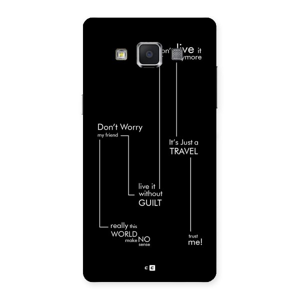 Quotes Of Life Back Case for Galaxy A5