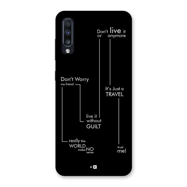 Quotes Of Life Back Case for Galaxy A70