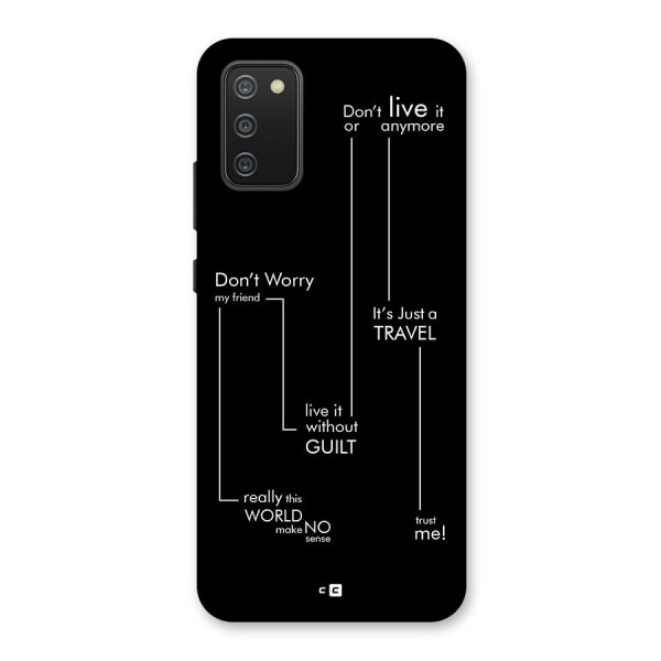 Quotes Of Life Back Case for Galaxy F02s