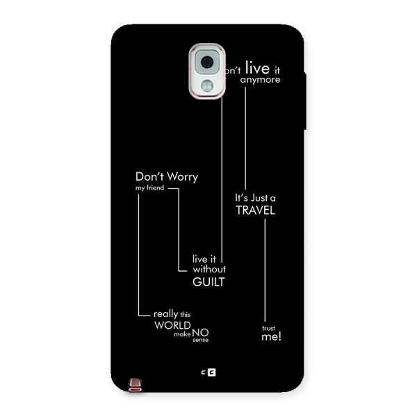 Quotes Of Life Back Case for Galaxy Note 3