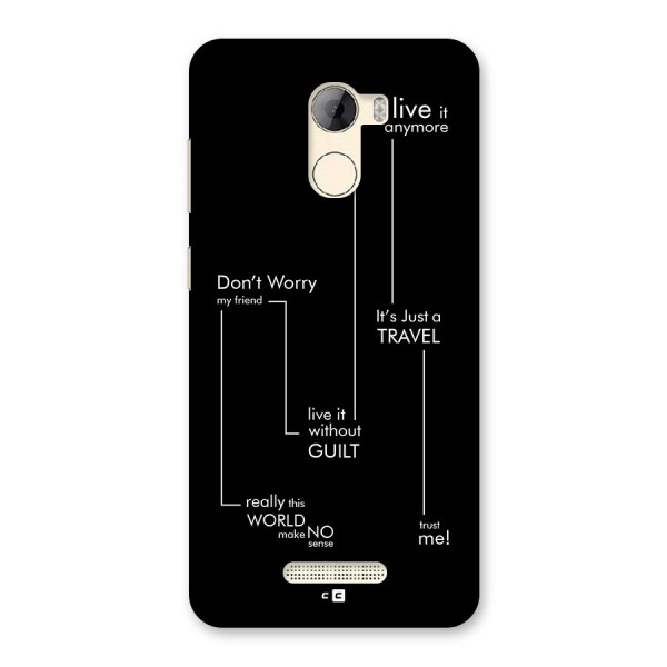 Quotes Of Life Back Case for Gionee A1 LIte