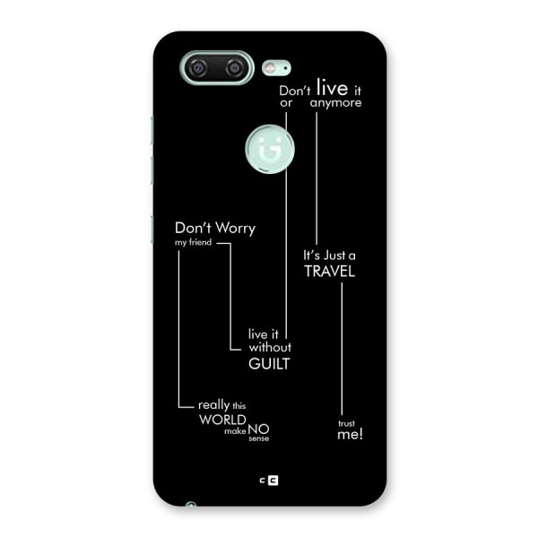 Quotes Of Life Back Case for Gionee S10