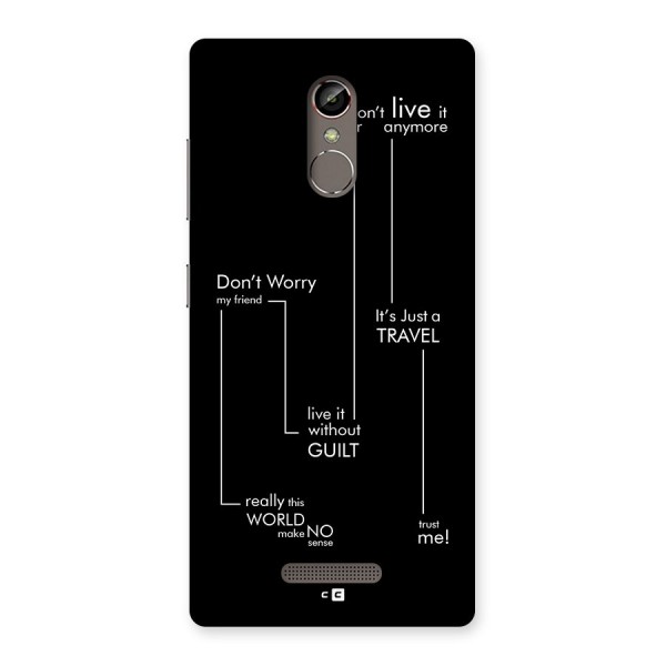 Quotes Of Life Back Case for Gionee S6s