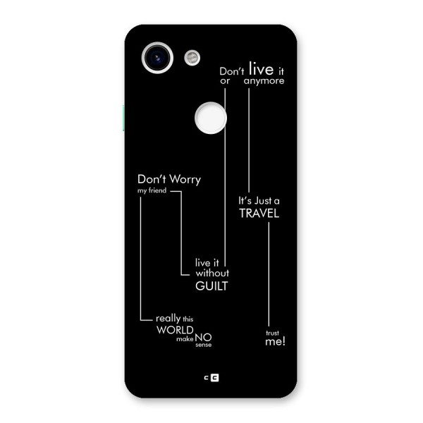 Quotes Of Life Back Case for Google Pixel 3