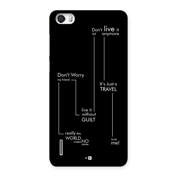 Quotes Of Life Back Case for Honor 6