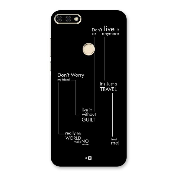 Quotes Of Life Back Case for Honor 7A