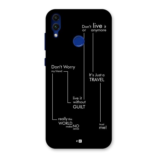 Quotes Of Life Back Case for Honor 8C