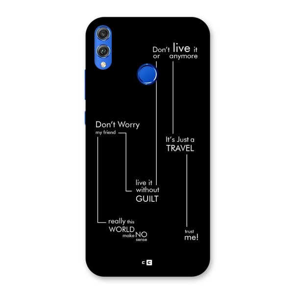 Quotes Of Life Back Case for Honor 8X