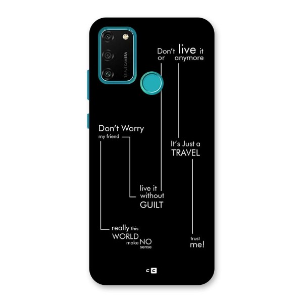 Quotes Of Life Back Case for Honor 9A