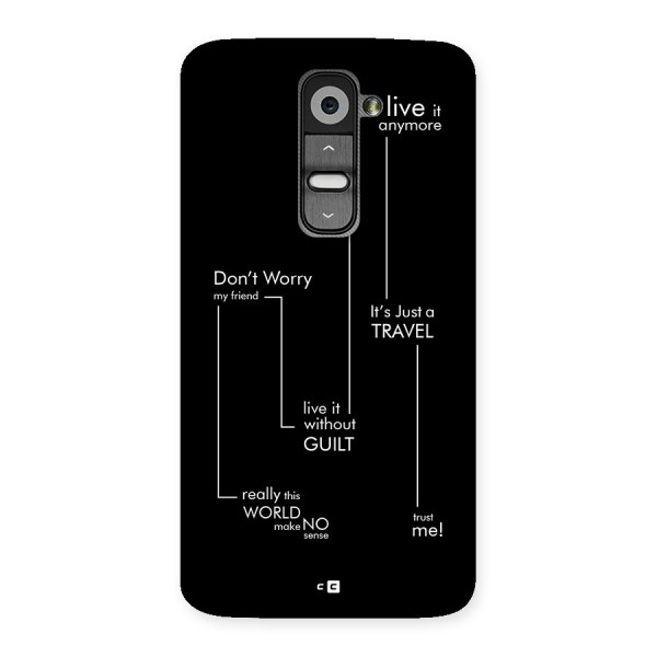 Quotes Of Life Back Case for LG G2