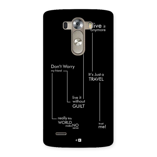 Quotes Of Life Back Case for LG G3