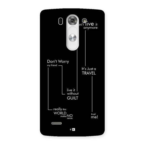 Quotes Of Life Back Case for LG G3 Beat