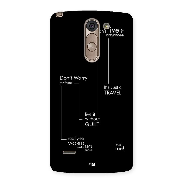 Quotes Of Life Back Case for LG G3 Stylus