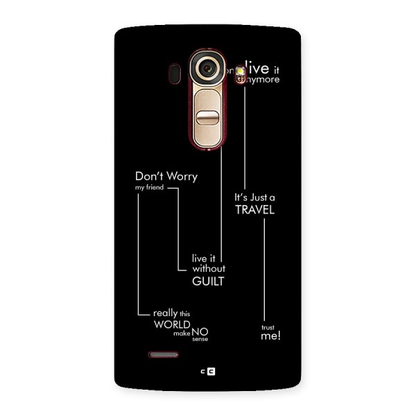 Quotes Of Life Back Case for LG G4