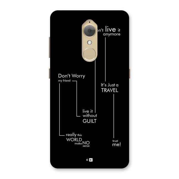 Quotes Of Life Back Case for Lenovo K8