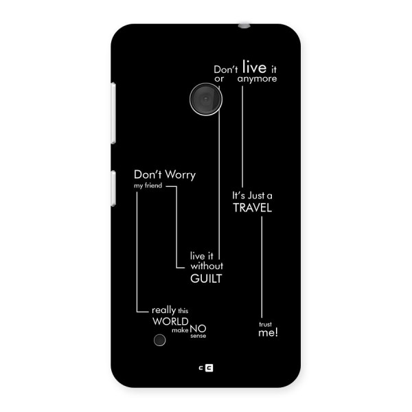 Quotes Of Life Back Case for Lumia 530