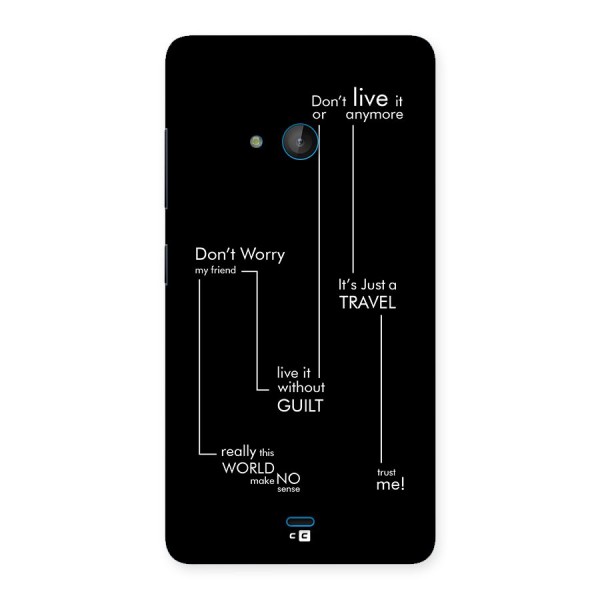 Quotes Of Life Back Case for Lumia 540